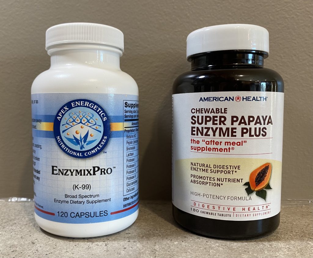 Enzymix pro and super papaya enzyme plus