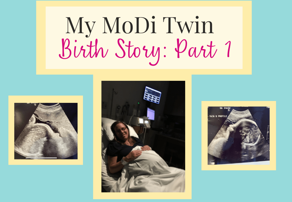 MoDi Twin Birth Story Part 1 showing me in the hospital and ultrasounds of the babies