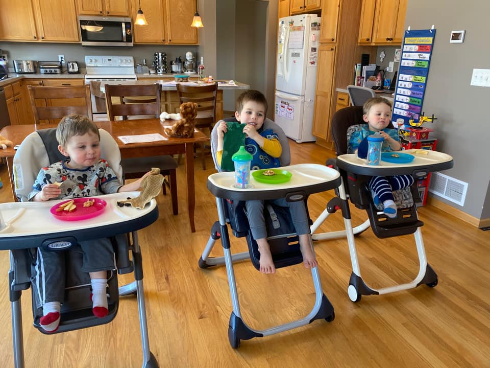 counter cloths for each of my 3 boys in their favorite colors