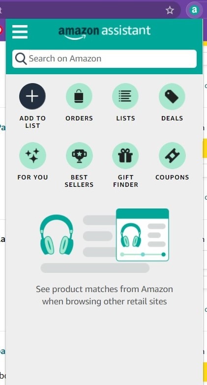 using Amazon assistant to add items to your wishlist from your browser with the browser extension.