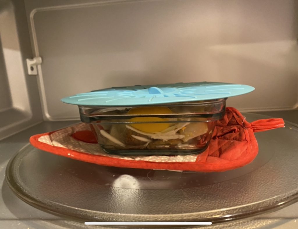 Potato dish in microwave