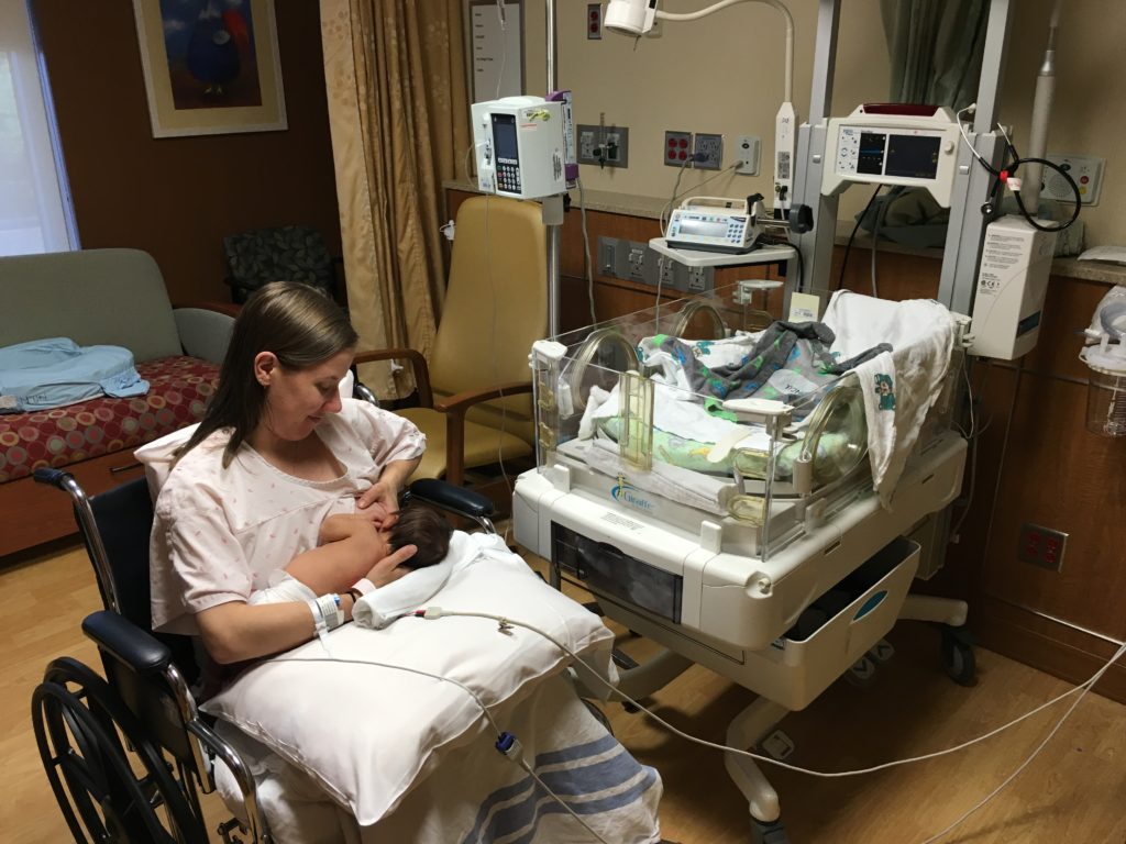 Breastfeeding my son while he's in the NICU attached to wires