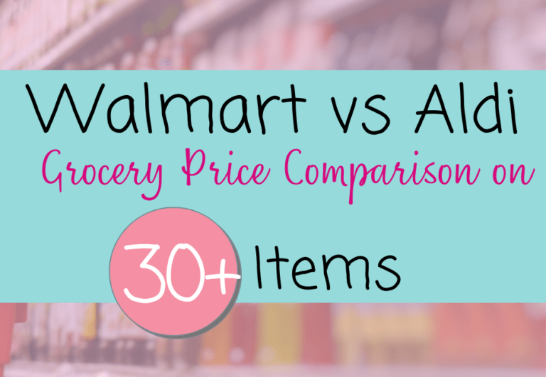 An Interesting Walmart vs Aldi a Grocery Price Comparison on over 30