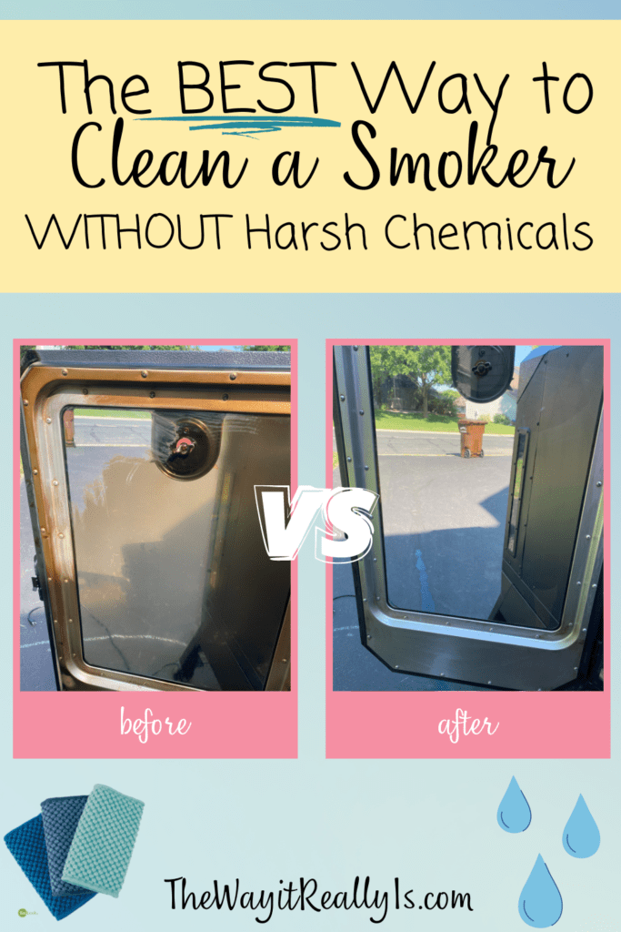 The best way to clean a smoker without harsh chemicals and showing the before and after of our smoker when I cleaned it.