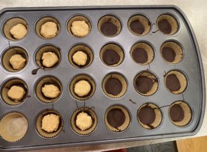 chocolate covered peanut butter cups prep