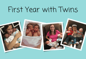 First Year With Twins with pictures of me and my twins the first year of their lives.