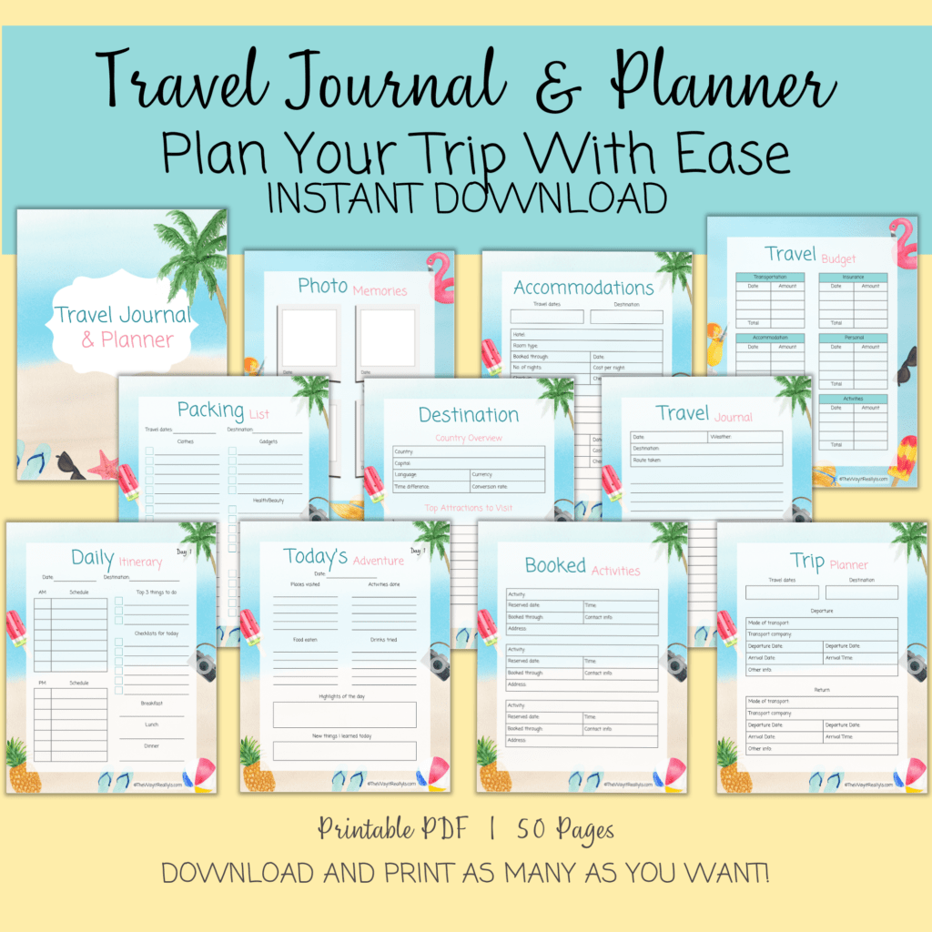 Fun Kids Summer Bucket List and Planner Printable PLUS Travel Planner ...