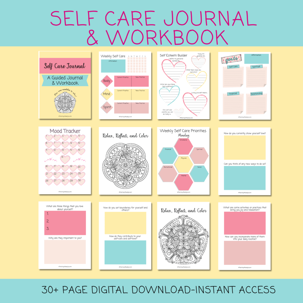 Self Care Journal and Workbook printable