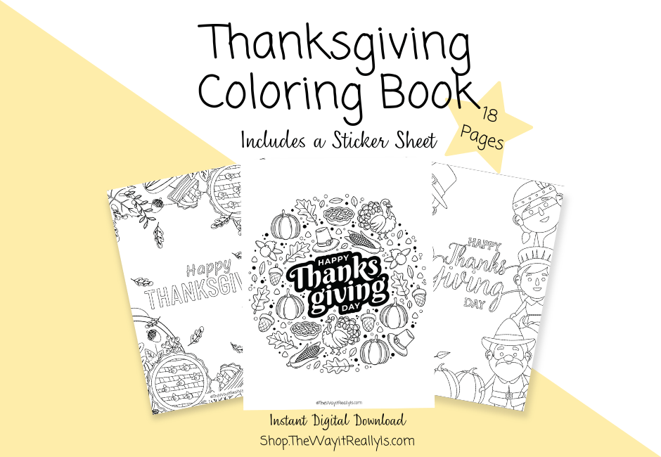 Thanksgiving Coloring Book for kids