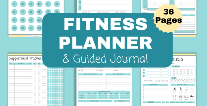 Fitness planner and guided workout journal. 36 pages to help you get healthier!