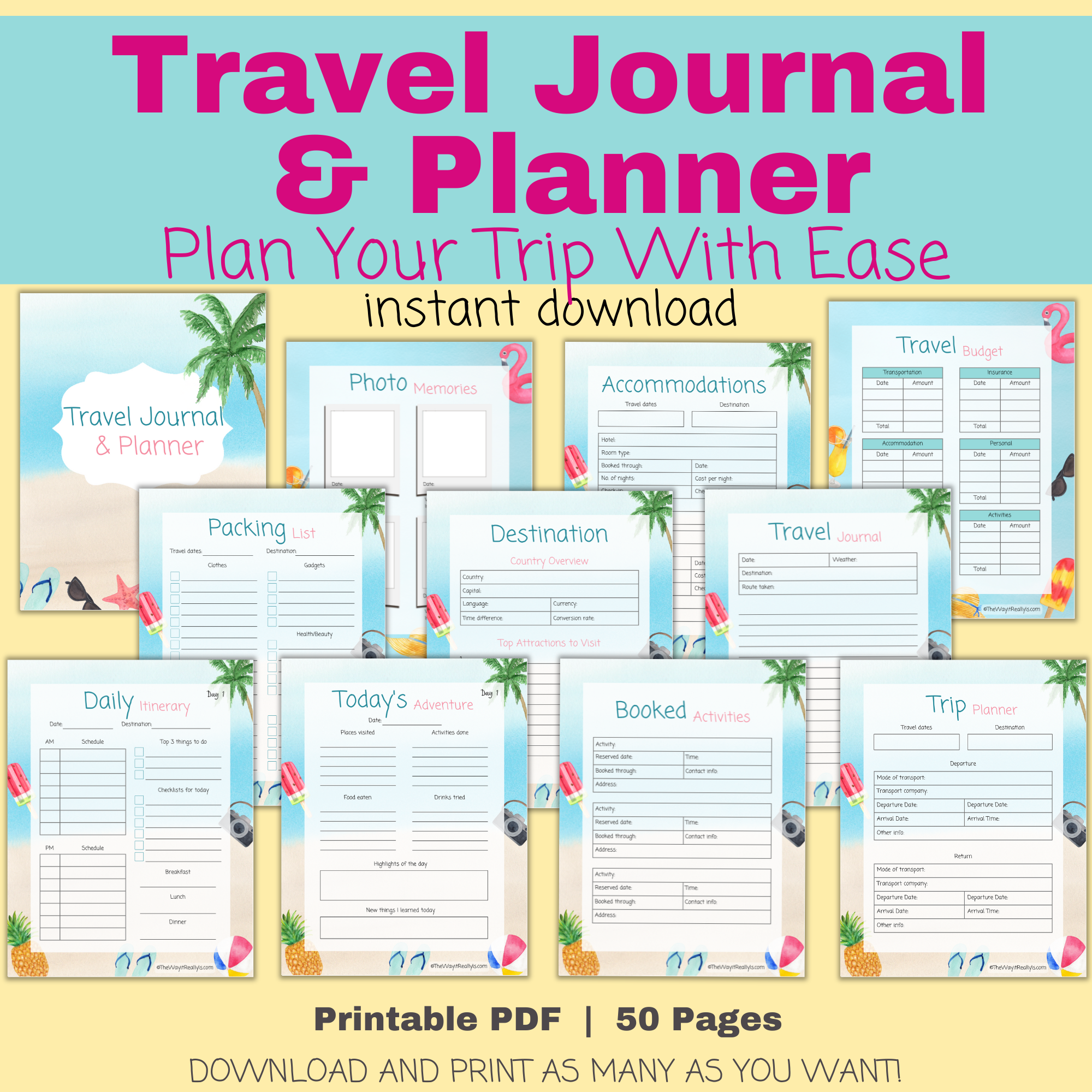 Travel Journal Printable