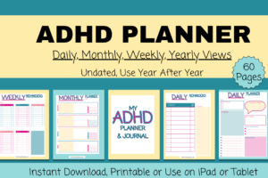 Printable ADHD Planner for Students and Adults