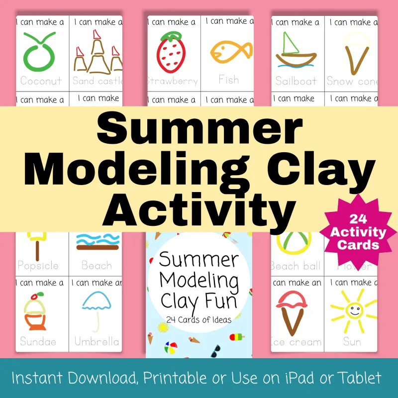 Summer Modeling Clay Activity Printable