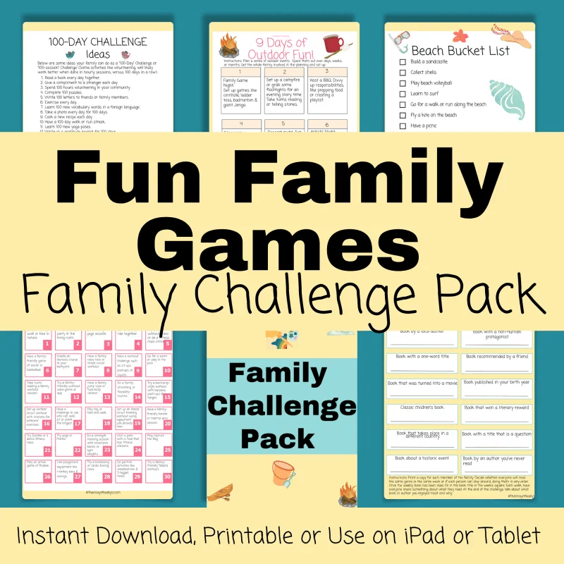 Fun Family Games Family Challenge Pack Printable