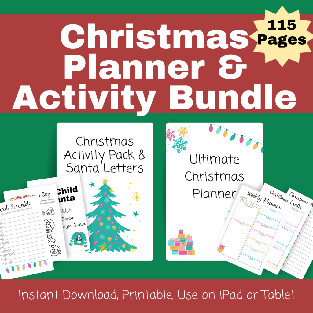 Christmas Planner and Activity Bundle 115 pages of planning and activities!