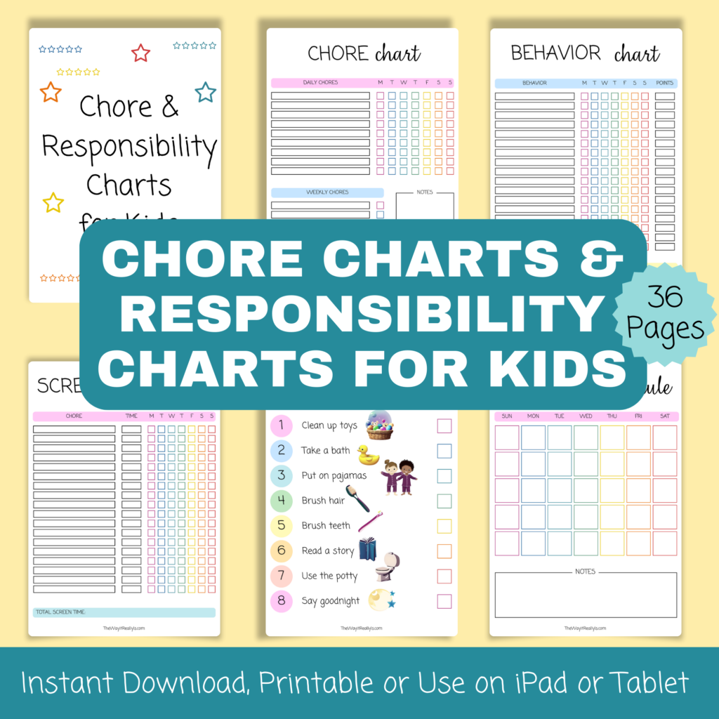 Chore calendar and chore charts for kids and families