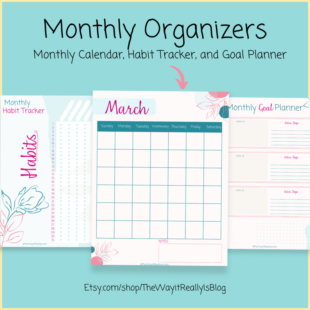 Undated Printable Calendar with Notes