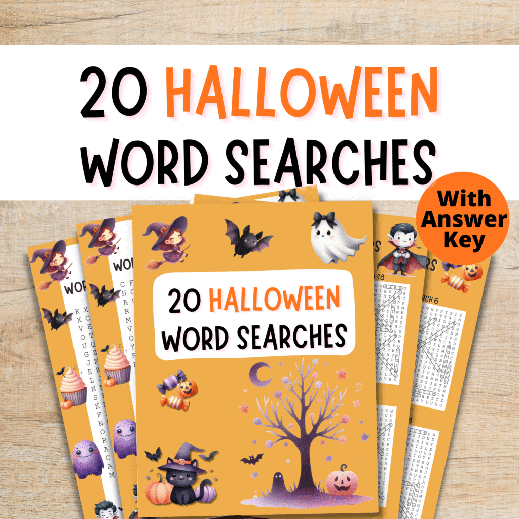 Halloween Word Searches Mock Ups