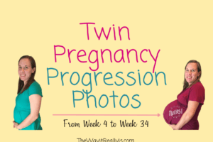 Twin Pregnancy Progression Photos from 4 Weeks to 34 Weeks
