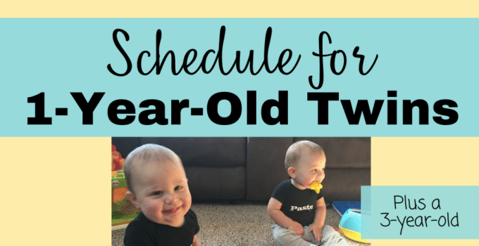 Schedule for 1 year old twins and 3 year old