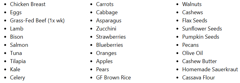 Foods I CAN eat