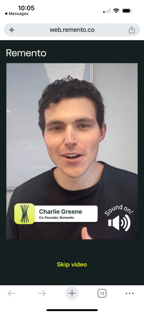 Short video detailing what to expect and how to start recording.